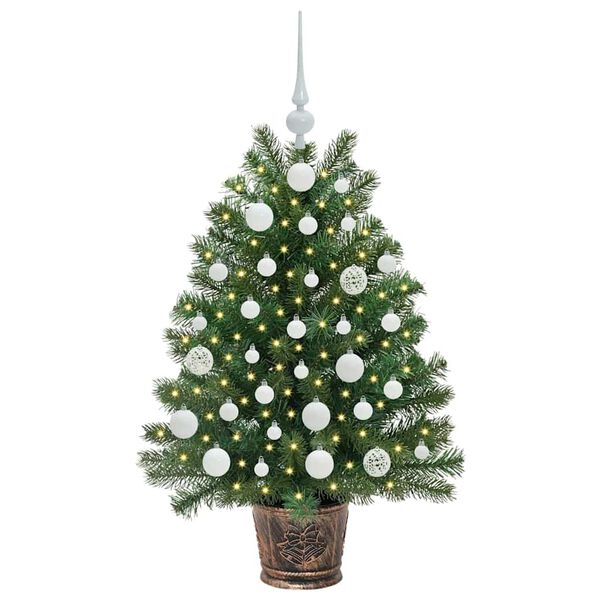vidaXL Sapin de No&euml;l artificiel avec 150 LED Vert 95 cm PE et PVC
