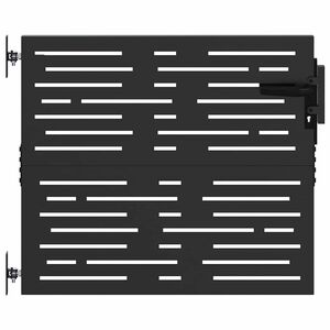 vidaXL Porte de Jardin 85 x 100 cm Noir Verrouillable