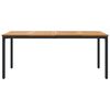vidaXL Tables de jardin Naturel et noir 180 x 90 x 75 cm