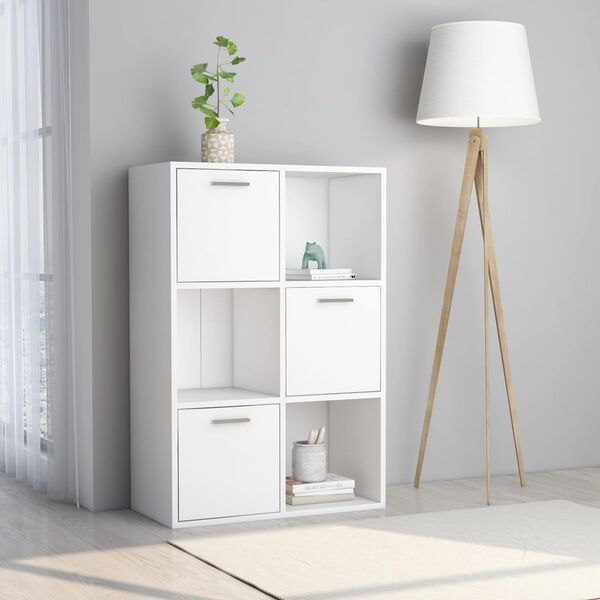 vidaXL Armoire de rangement Blanc 60x29,5x90 cm Bois d'ingénierie