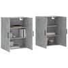 vidaXL Armoires murales 2 pcs gris b&eacute;ton 69,5x34x90 cm