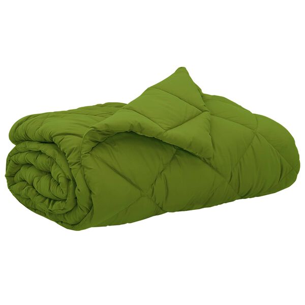vidaXL Duvet d'&eacute;t&eacute; simple Vert 220 x 260 cm Microfibre