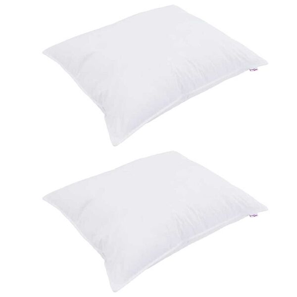 vidaXL Oreiller avec oreiller 2 pcs Blanc 50 x 70 cm Coton
