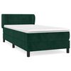 vidaXL Sommier &agrave; lattes de lit avec matelas Vert fonc&eacute; 90x200 cm