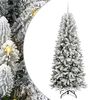 vidaXL Sapin de No&euml;l artificiel avec 300 LED avec support Blanc 210 cm