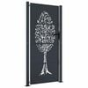 vidaXL Portail de jardin Anthracite 100x200 cm Acier Design Arbre