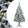 vidaXL Sapin de No&euml;l artificiel Blanc 210 cm PVC, Acier et Plastique