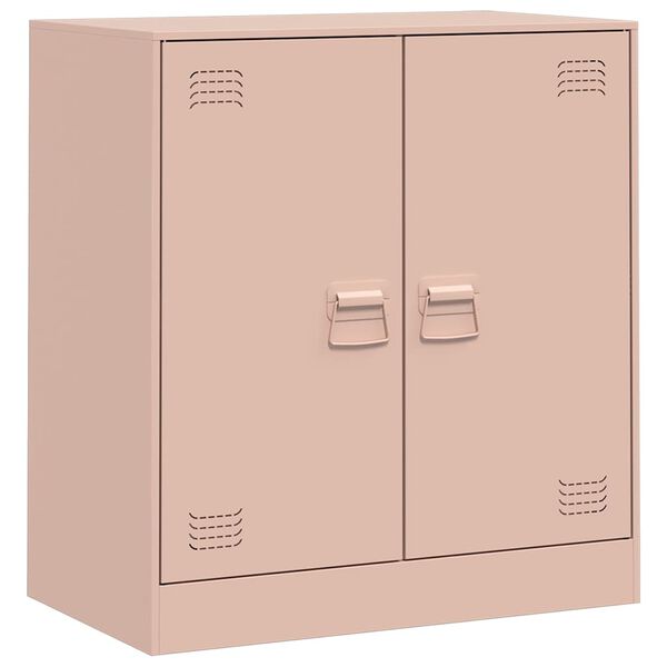 vidaXL Buffet rose 67x39x73 cm acier