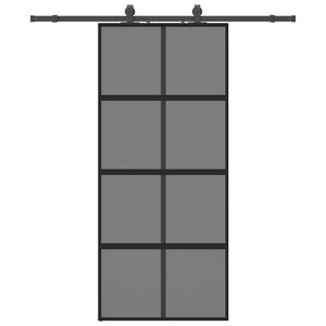 vidaXL Porte coulissante avec kit de quincaillerie noir 90x205 cm