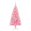 vidaXL Sapin de No&euml;l avec 150 LED avec support Rose 120 cm PVC
