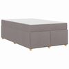 vidaXL Cadre de lit avec matelas Taupe 120 x 200 cm tissu