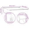 vidaXL Auvent R&eacute;tractable Blanc 300 x 250 cm tissu