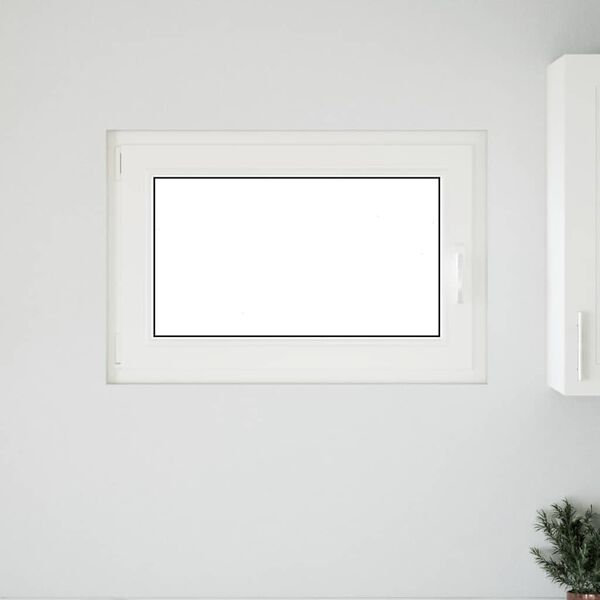 vidaXL Fenêtre de sous-sol« RISOR » 90 x 70 cm oscillo-battante DIN gauche blanche