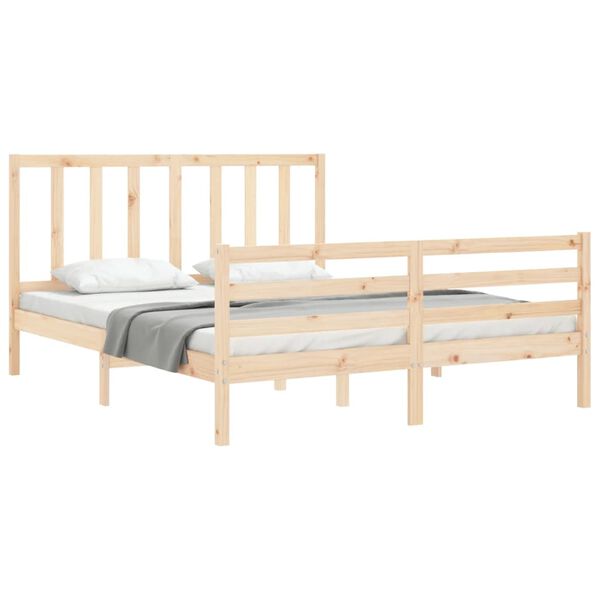 vidaXL Cadre de lit sans matelas bois de pin massif