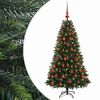 vidaXL Arbre de No&euml;l Artificiel avec Boule 120 cm 150 LED Blanc chaud