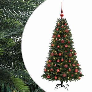 vidaXL Arbre de No&euml;l Artificiel avec Boule 120 cm 150 LED Blanc chaud