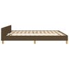 vidaXL Cadre de lit sans matelas marron fonc&eacute; 160x200 cm tissu