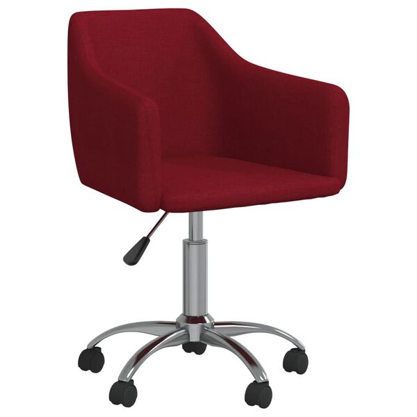 vidaXL Chaises pivotantes &agrave; manger lot de 2 Rouge bordeaux Tissu