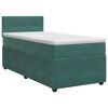 vidaXL Lit boxspring avec matelas Vert fonc&eacute; 90 x 190 cm Velours