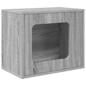 vidaXL Maison pour chat Gris Sonoma 51 x 30 x 42,5 cm