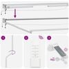 vidaXL Cadre de store r&eacute;tractable &eacute;lectrique Blanc 3,5 x 2 m Aluminium