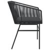 vidaXL Chaises de jardin lot de 2 avec coussins noir r&eacute;sine tress&eacute;e