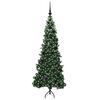 vidaXL Arbre de No&euml;l artificiel d'angle Vert 180 cm PVC et m&eacute;tal