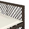 vidaXL Ensemble &agrave; manger de jardin et coussins 11 pcs marron rotin