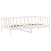 vidaXL Lit de jour avec toit sans matelas blanc 90x200 cm bois massif
