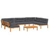 vidaXL Salon palette de jardin avec coussins 6pcs bois d'acacia massif