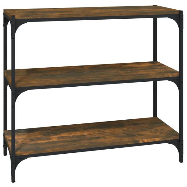 vidaXL Biblioth&egrave;que Ch&ecirc;ne fum&eacute; 80x33x70,5cm Bois d'ing&eacute;nierie et acier