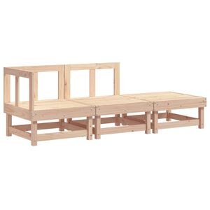 vidaXL Salon de jardin 3 pcs bois massif de pin
