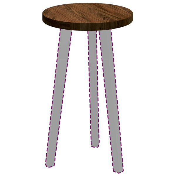 vidaXL Plateau de table Marron clair Ø 30 x 2.5 cm Chêne massif