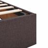 vidaXL Cadre de lit ottoman avec matelas marron fonc&eacute; 90x190 cm tissu