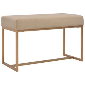 vidaXL Banc d'entr&eacute;e beige 80 cm velours