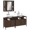 vidaXL Ensemble d'armoires de salle de bain 3 pcs ch&ecirc;ne marron