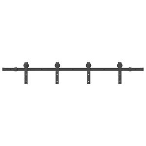 vidaXL Kit de quincaillerie de porte coulissante 183 cm Acier Noir