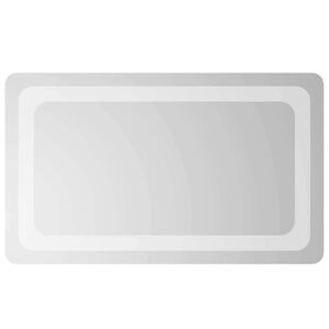 vidaXL Miroir de salle de bain LED Transparent 50 x 30 cm verre tremp&eacute;