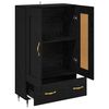 vidaXL Haut Armoire Ch&ecirc;ne noir 69,5 x 31 x 115 cm Bois d'ing&eacute;nierie
