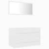 vidaXL Ensemble de meubles de salle de bain 2 pcs Blanc Agglom&eacute;r&eacute;
