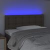 vidaXL T&ecirc;te de lit &agrave; LED Taupe 100x5x78/88 cm Tissu