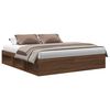 vidaXL Cadre de lit sans matelas ch&ecirc;ne marron 200x200 cm