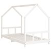 vidaXL Cadre de lit pour enfants blanc 90x200 cm bois de pin massif