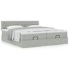 vidaXL Cadre de lit ottoman avec matelas gris clair 200x200 cm velours
