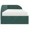 vidaXL Cadre de lit d'angle avec matelas 2 pcs Vert Velours