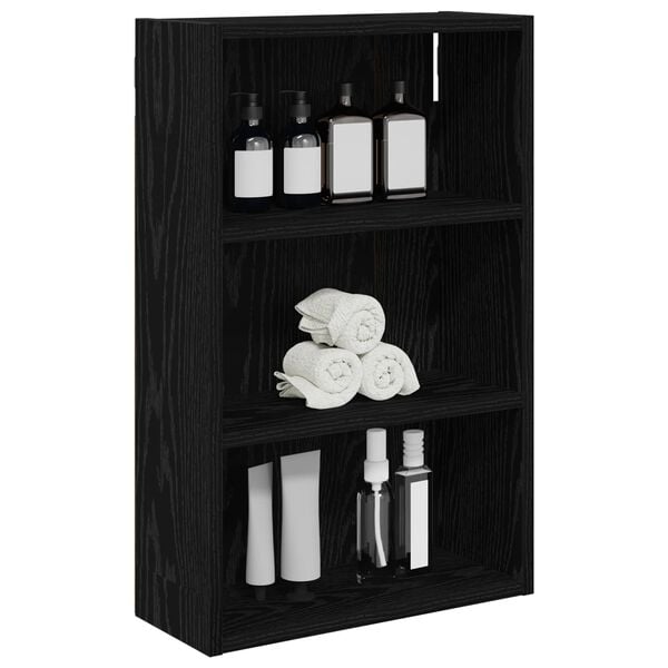 vidaXL Armoire murale de salle de bain Ch&ecirc;ne Noir 40 x 16 x 62,5 cm