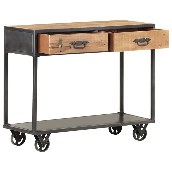 vidaXL Table console 90x35x74 cm Bois de r&eacute;cup&eacute;ration massif