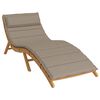 vidaXL Coussin de chaise longue taupe 180x60x4 cm tissu oxford