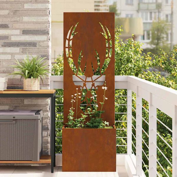 vidaXL &Eacute;cran de confidentialit&eacute; de jardin Rouill&eacute; 50 x 140 cm