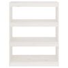 vidaXL Bibliothèque/Séparateur de pièce Blanc 80x30x103,5cm Pin massif